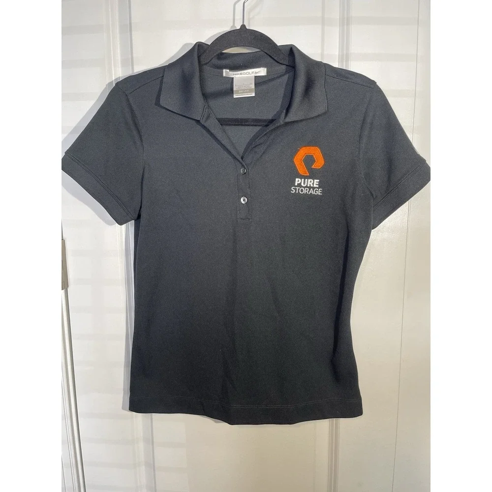 Nike Golf Women's Size Small Black Dri-Fit Pure Storage Logo
